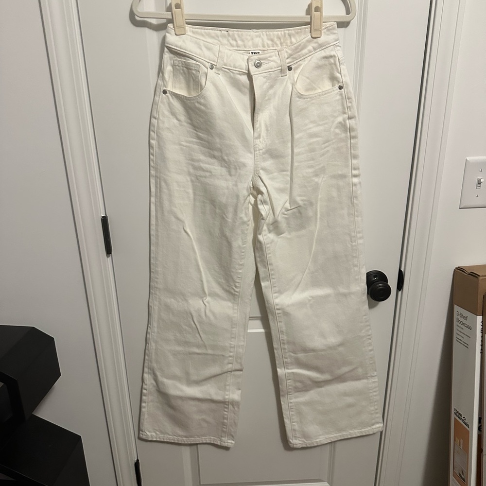 PINK Victoria's Secret White Wide Leg Jeans